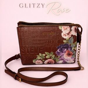 Steve Madden Brown Floral Crossbody Bag